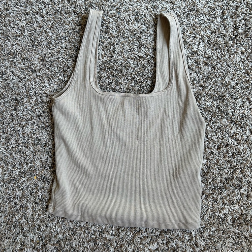 Women's Beige Tank Top - Picture 1 of 3